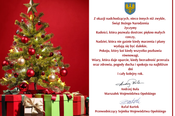 Życzenia Świąteczne od Samorządu Województwa Opolskiego